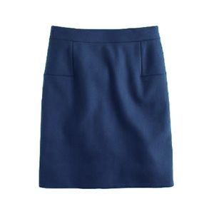 J. Crew Navy Wool Mini Skirt - Sz 6